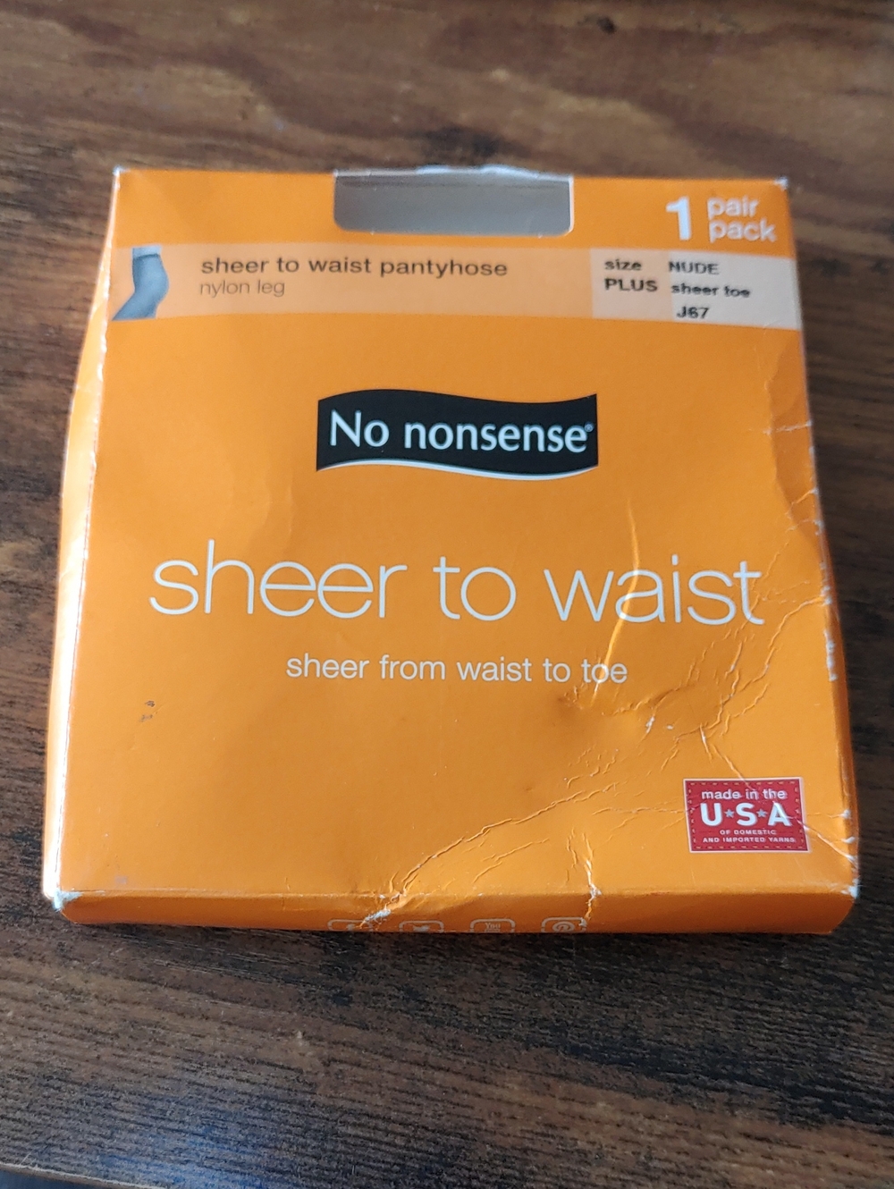 NWT No Nonsense Size PLUS Nude Sheer To Waist pantyhose